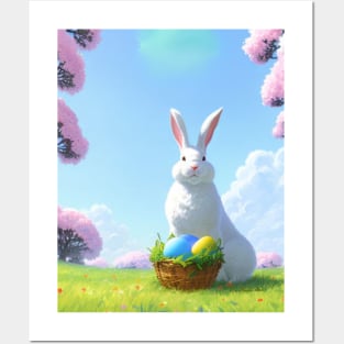 White Bunny-Easter Bunny Posters and Art